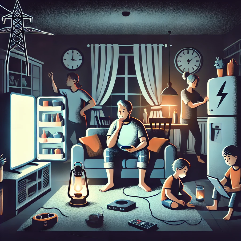 정전이 난 가정집